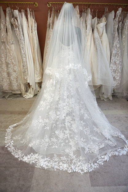 Bliss by Monique Lhuillier - Double Layer Lace Chapel Veil