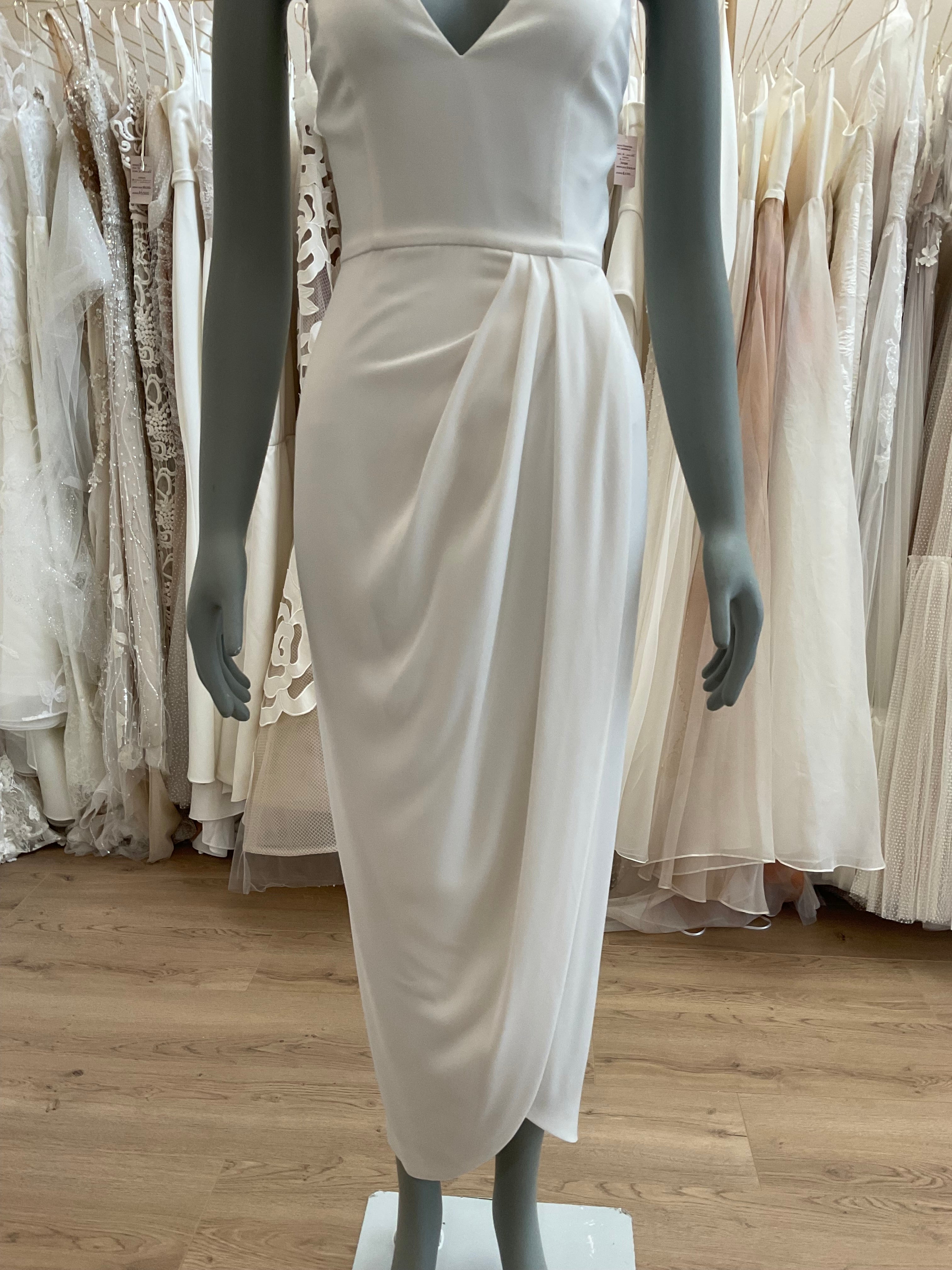 shona joy cocktail draped dress